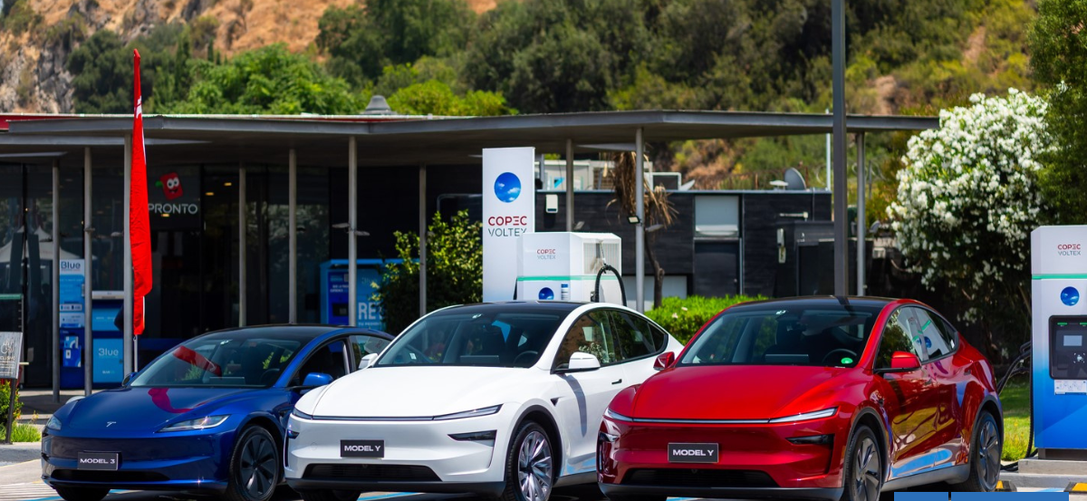 Instalarán cargadores ultra rápidos de Tesla para vehículos eléctricos en estaciones de servicio Copec