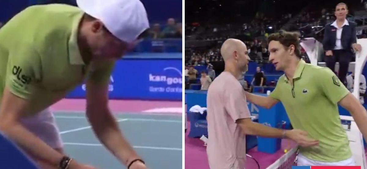 Ganaba, miró su teléfono y perdió todos los puntos: sospechan de francés Ugo Humbert por inédita caída