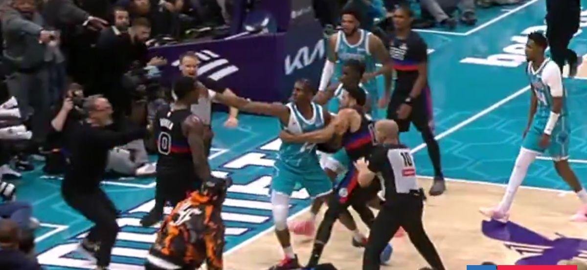 Hasta siete partidos afuera: NBA sanciona a los expulsados por pelea masiva entre Pistons y Hornets