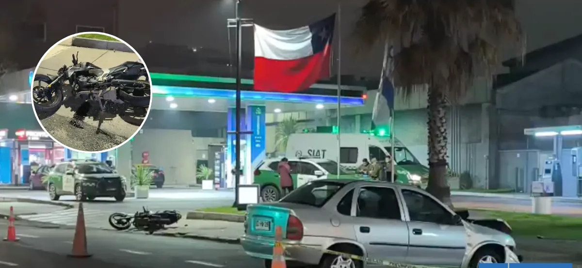 Motociclista muere tras colisionar con vehículo y salir eyectado por 30 metros en Santiago