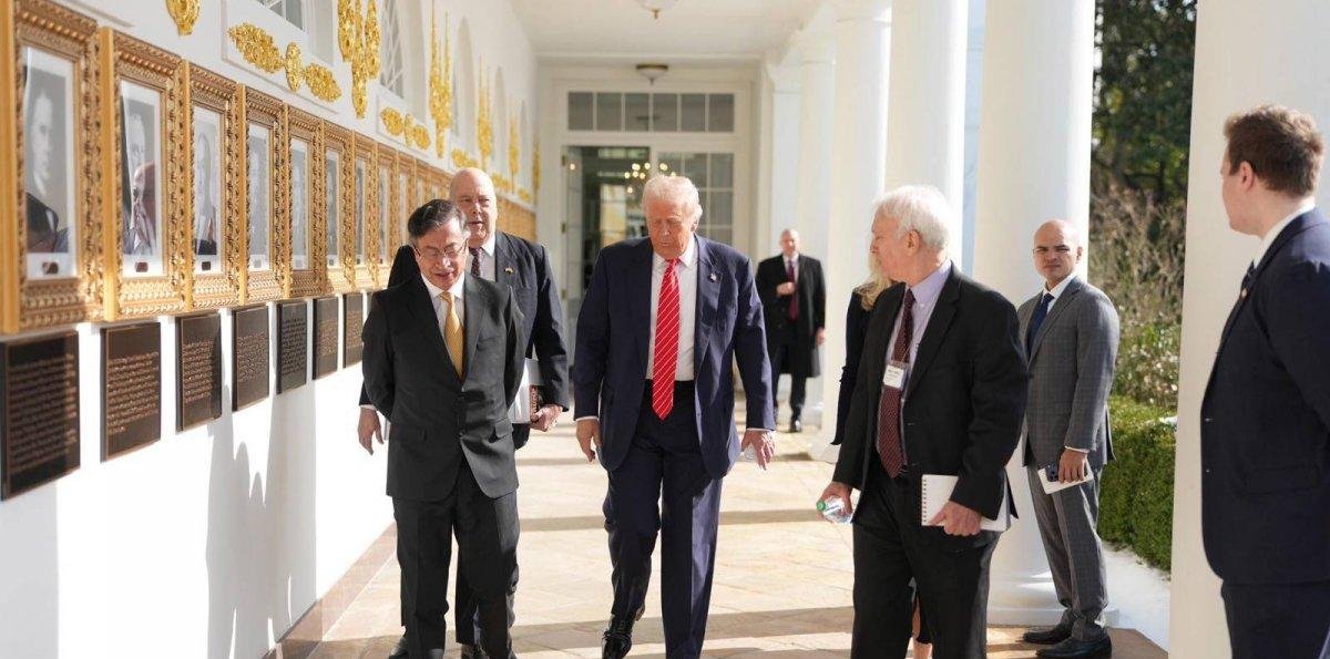 [Fotos] Trump tuvo el "honor" de conocer a Petro en la Casa Blanca y le escribió un mensaje: "Eres genial"