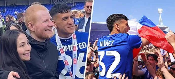 Con Ed Sheeran incluido: El especial festejo de Marcelino Núñez por el ascenso del Ipswich Town a la Premier League