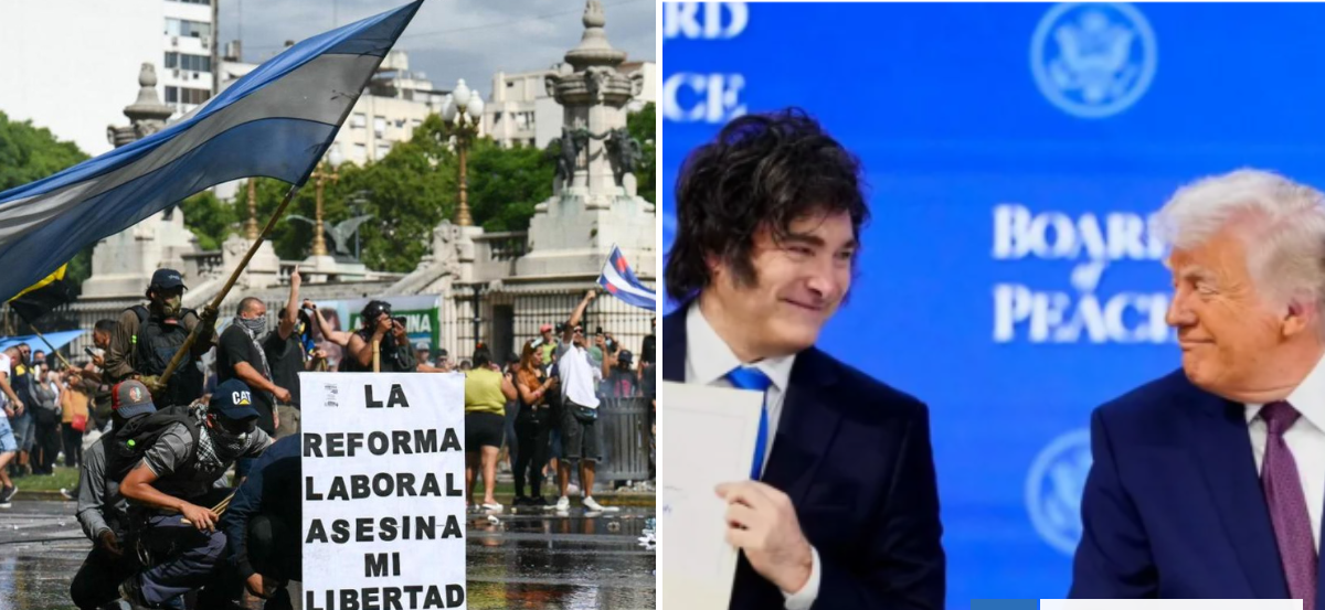 Argentina vive jornada de paro general en medio de votación de reforma laboral, con Milei en EEUU