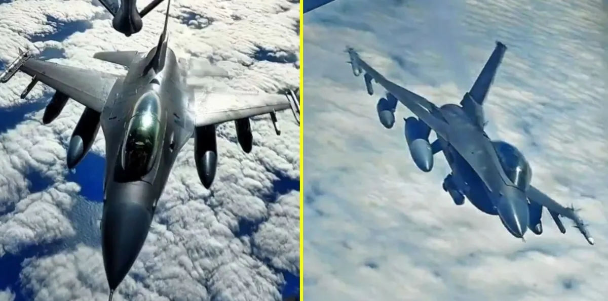 Video muestra cómo un avión de la FACh reabastece en el aire a un moderno F-16 de Estados Unidos