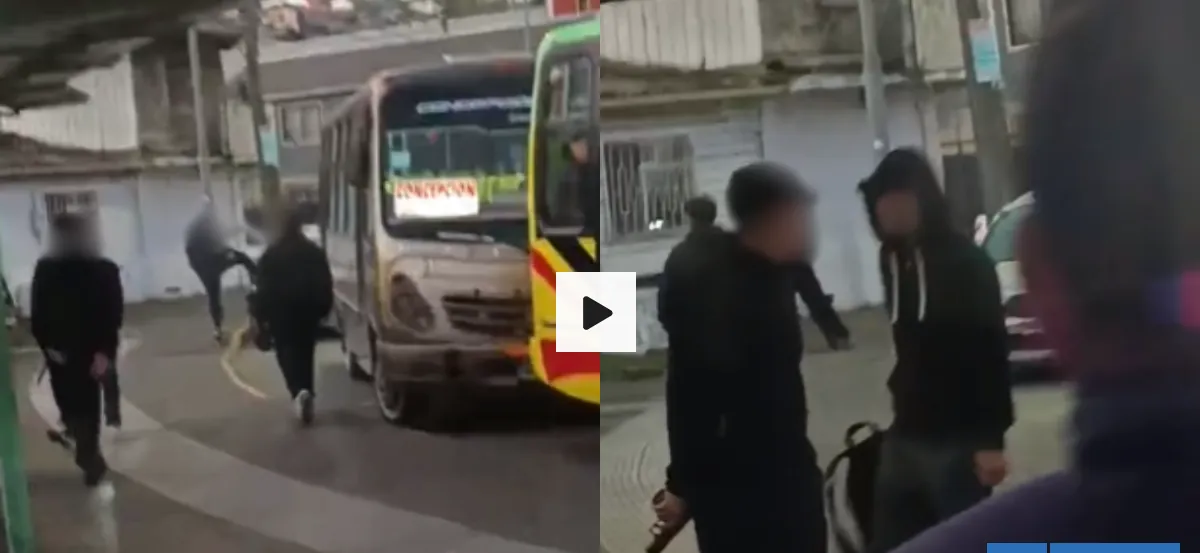 Uno portaba pistola: estudiantes protagonizan riña en plena vía pública en Lota