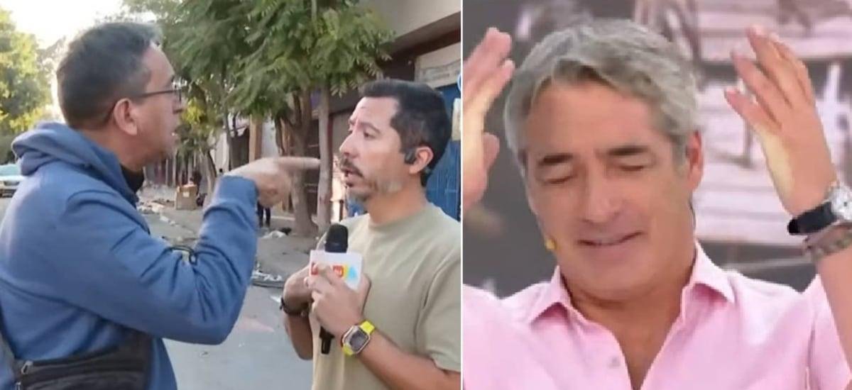 Violento sujeto se acercó más de la cuenta y Repenning se hartó: frase de notero de Tu Día desató furia de ambulante