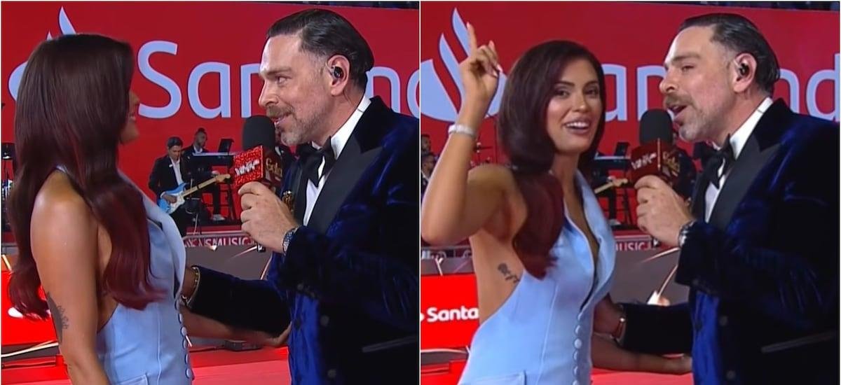 José Antonio Neme le entregó especial consejo a Cony Capelli en la alfombra roja de la Gala de Viña 2026