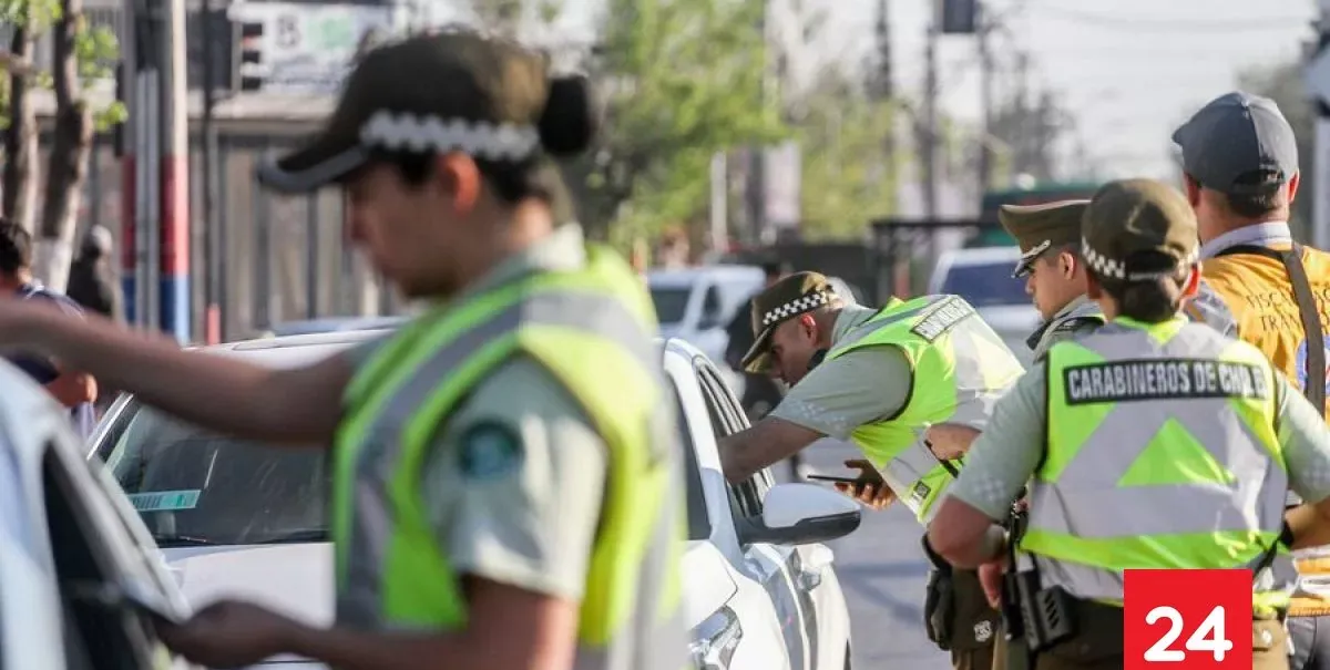 Carabineros detiene a conductores tras controles viales por Fiestas Patrias