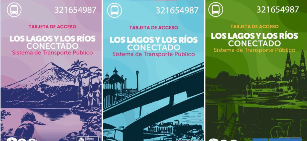 Así puedes elegir el diseño de la tarjeta de pago que tendrán las micros de Los Lagos y Los Ríos