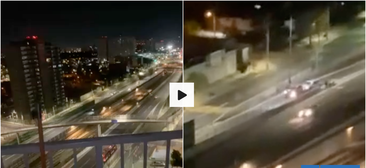 Mujer sufre encerrona en una de las salidas de la autopista Vespucio Sur en La Florida