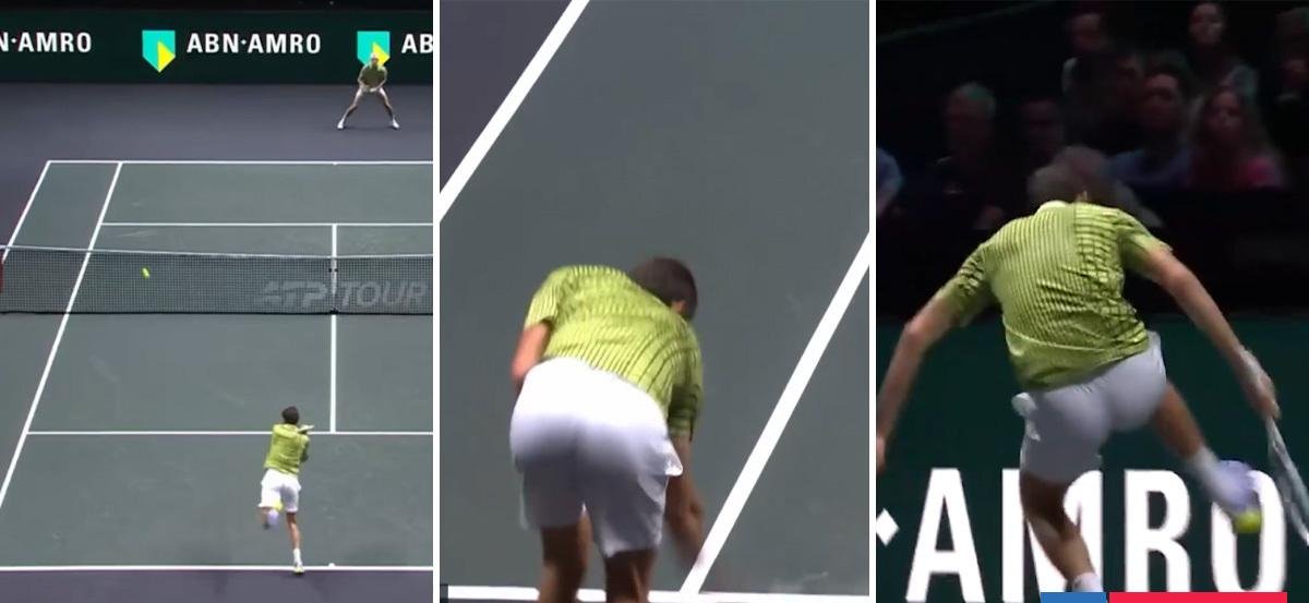 Raquetazos al suelo y patadas voladoras: Medvedev explotó tras quedar eliminado del ATP de Rotterdam
