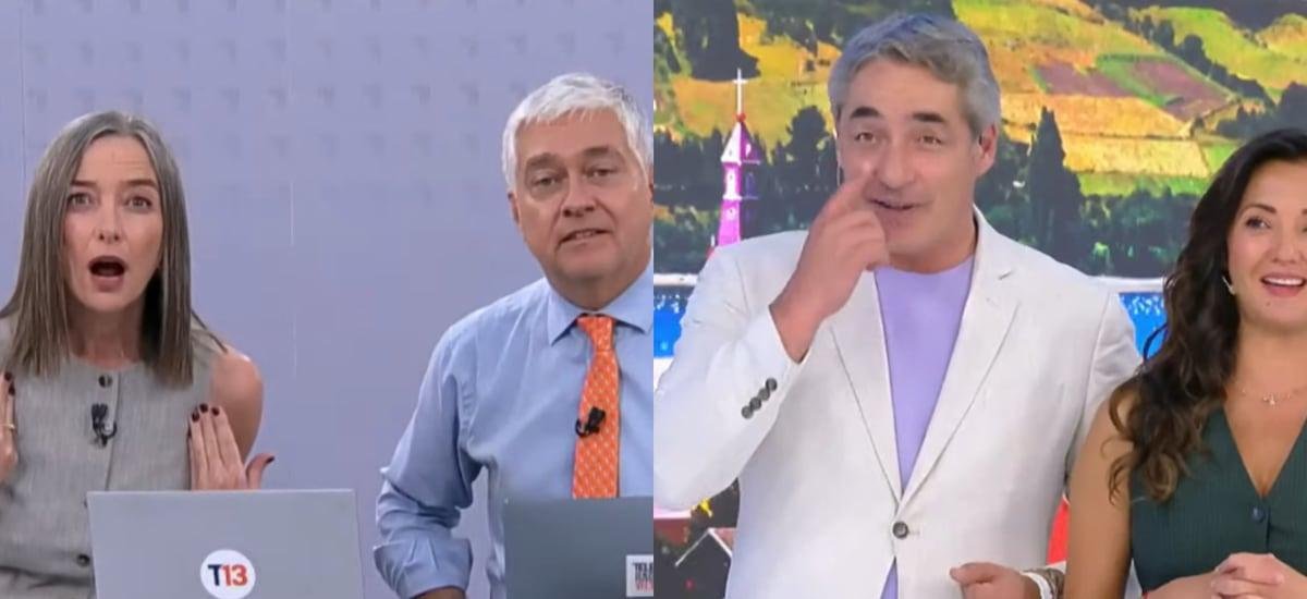 Repenning vio a Consuelo Saavedra en el noticiero y se mandó insólito fail: ella quedó boquiabierta y él pidió “perdón”