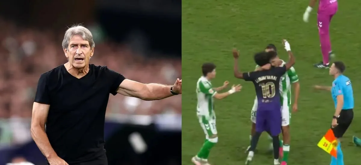 Pellegrini explotó tras derrota del Betis ante el Barcelona: Lamine Yamal salió al baile