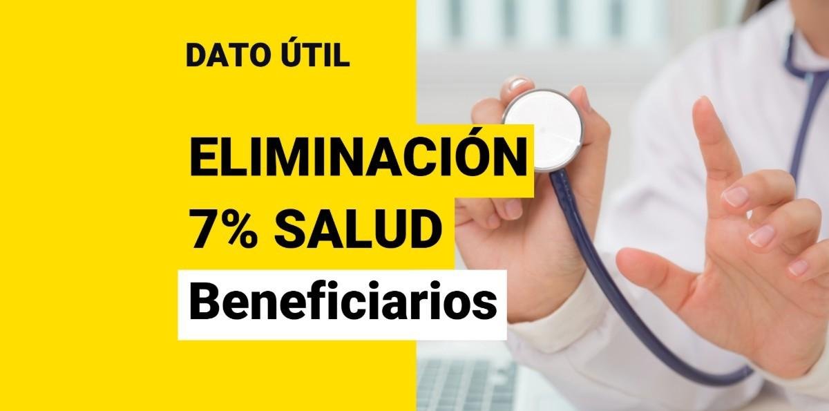 ¿Quiénes pueden acceder a la eliminación del cobro del 7% de salud?