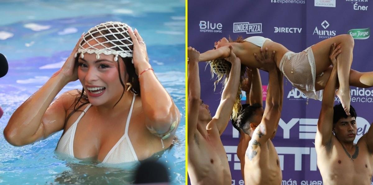 Con un baile y en bikini: Así fue el piscinazo de Skarleth Labra tras coronarse como Reina del Festival de Viña 2026