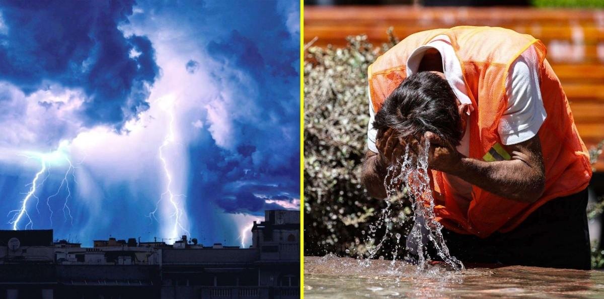 Doble aviso meteorológico en la zona centro-sur del país: Podría haber tormentas eléctricas y luego altas temperaturas