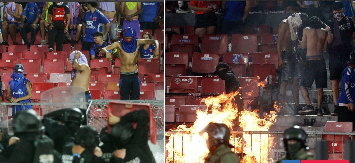 La U anuncia querella por graves incidentes de barristas en el Nacional: azules arriesgan duro castigo