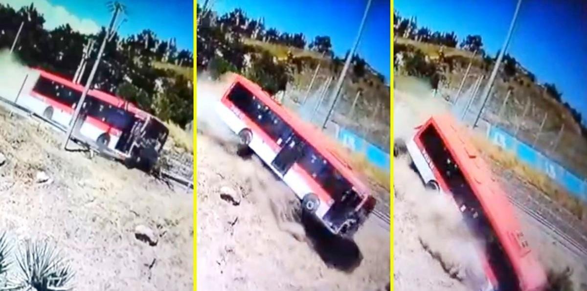 Se desenganchó y avanzó sin conductor: Video muestra impactante caída a barranco de bus RED en Lo Barnechea