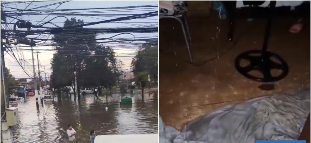 "No para de subir": Vecinos de Maipú piden ayuda por lluvias que inundan viviendas y anegan calles