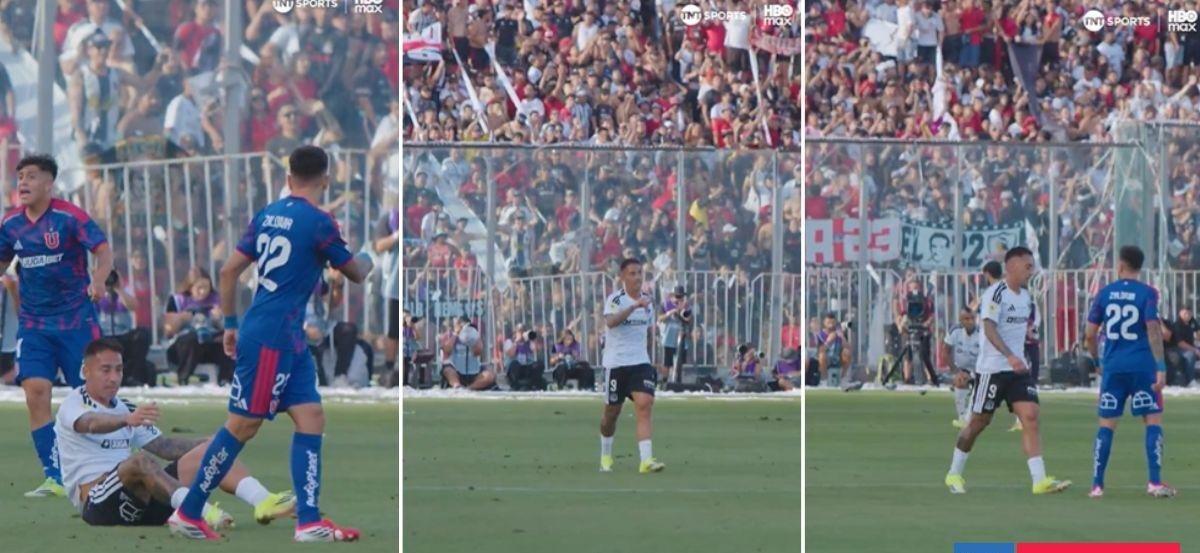 El ’encontronazo’ entre Zaldivia y Correa que no se vio en TV: defensor dejó con mano estirada a rival