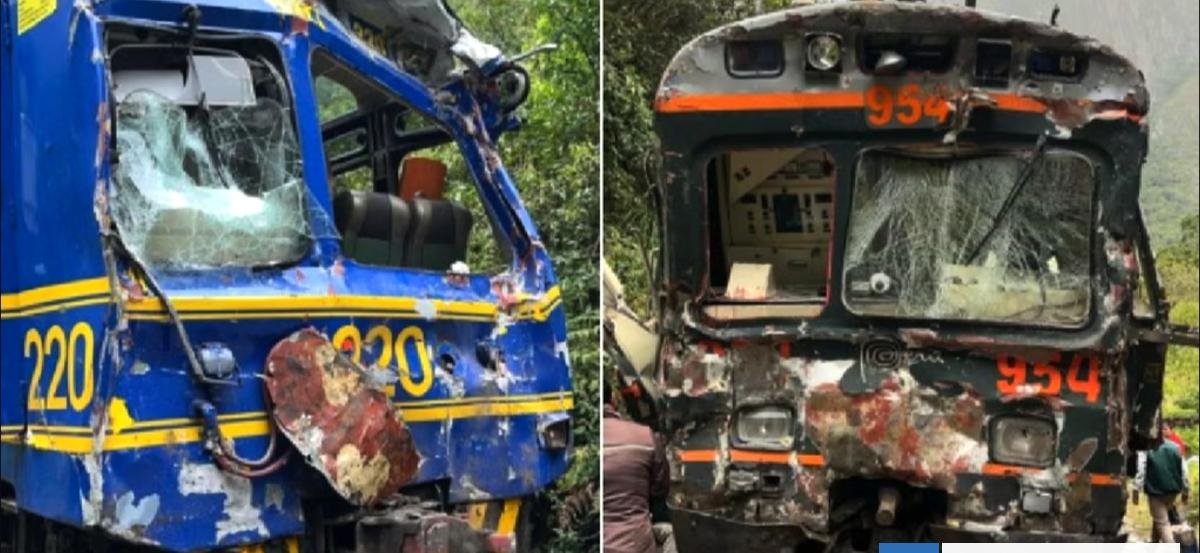 Un muerto y treintena de heridos deja colisión frontal de trenes en vía a Machu Picchu