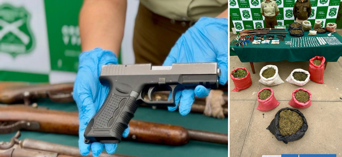 Dinero, drogas y armas incautadas deja amplio operativo contra organización criminal en Valparaíso