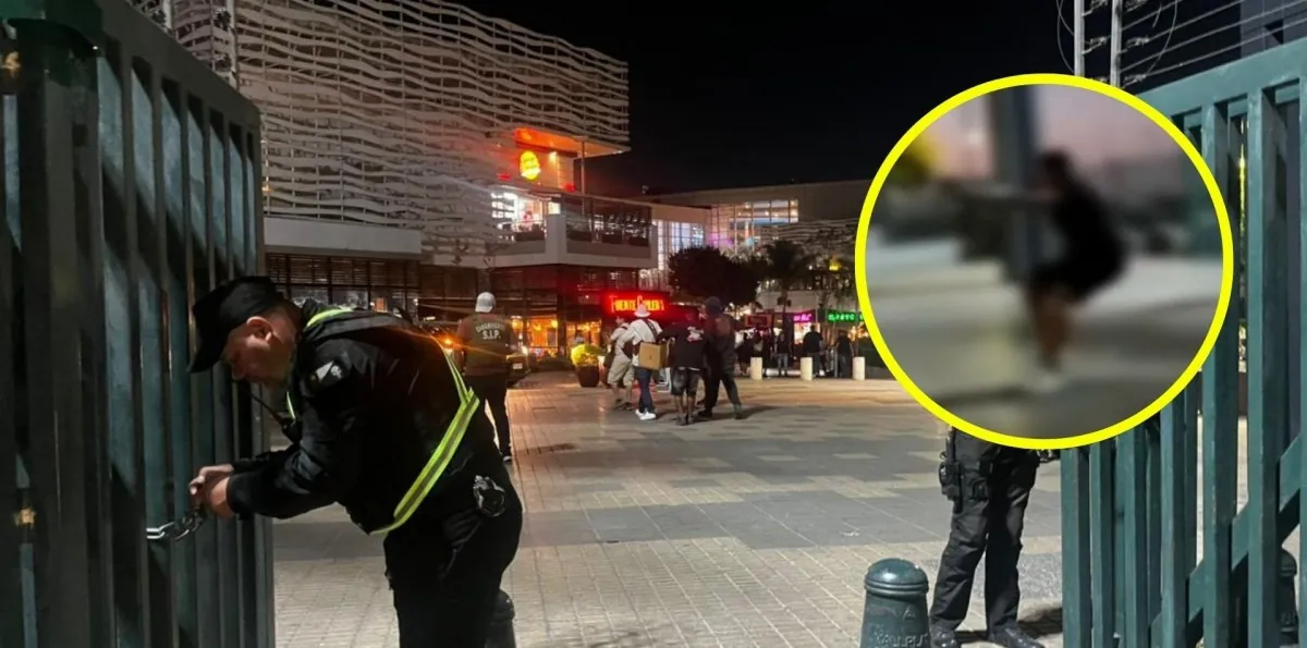 Guardia es herido de bala por un "mechero" en centro comercial de Cerrillos: Video muestra el momento exacto del ataque