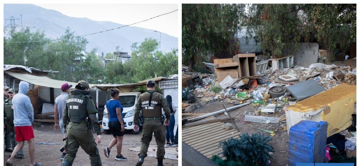 Desalojan toma venezolana instalada hace 6 años en Peñalolén: no tenía seguridad ni servicios básicos