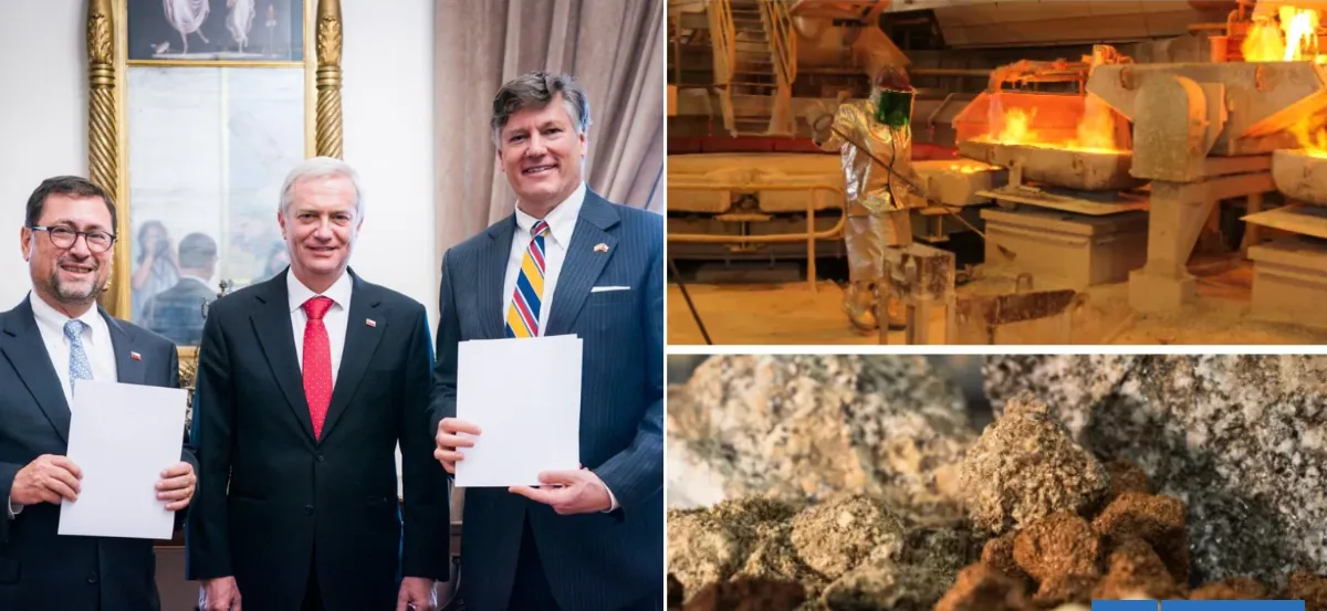 Chile firma con EEUU memorándum para impulsar industria de minerales críticos, como cobre y litio