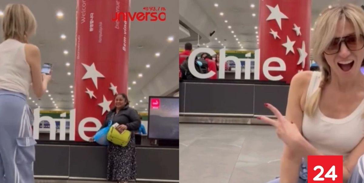 Turista no reconoció a Debbie Gibson y le pidió que le tomara una foto en el Aeropuerto de Santiago