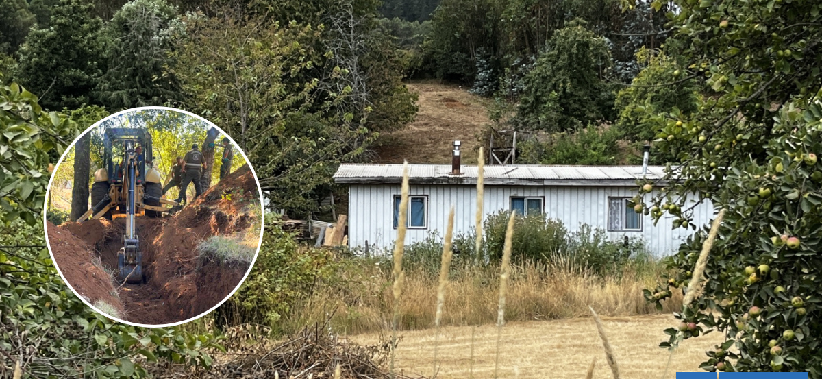 Siguen excavaciones en predio de Julia Chuñil: fecha para demolición de casa y bodega aún no se define