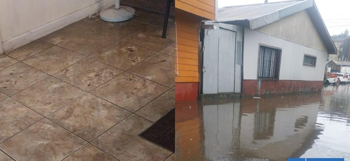 Una treintena de casas resultan inundadas con aguas servidas en Lota tras tormenta e intensas lluvias