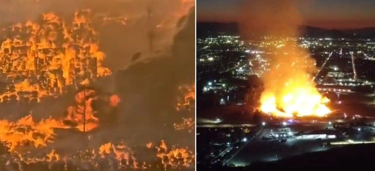 Impactantes imágenes: incendio fuera de control obliga urgente evacuación de un sector de Puente Alto