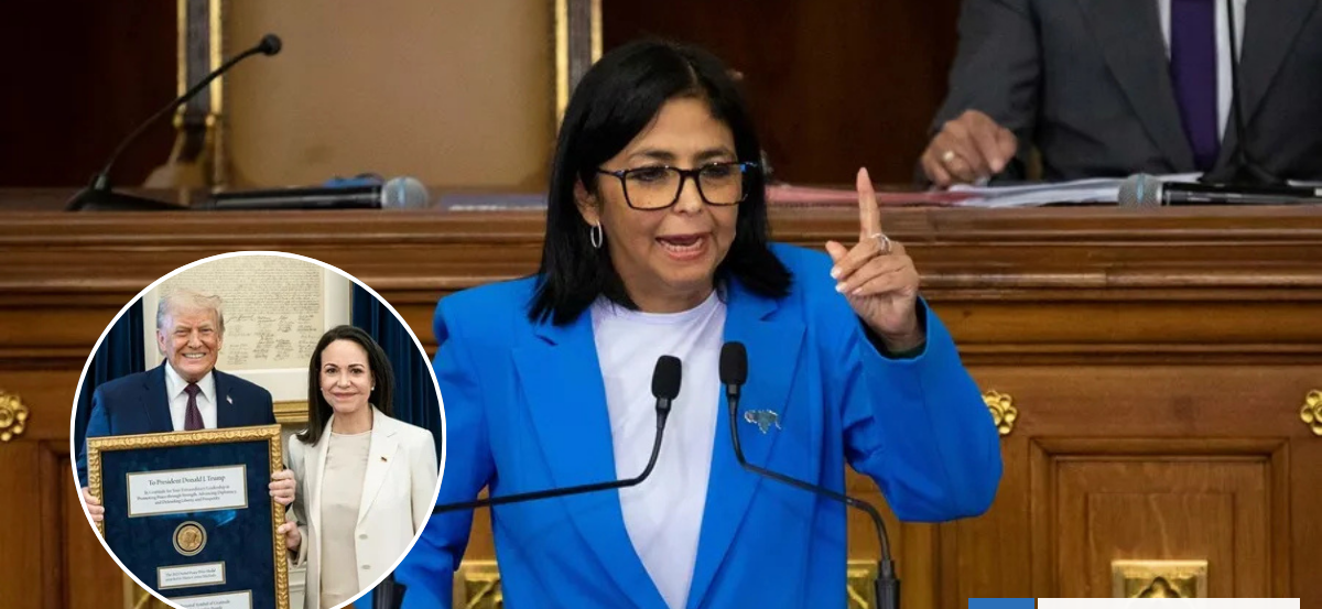 Delcy Rodríguez apunta a María Corina: "Es vergonzoso que una venezolana agradezca" ataque de EEUU