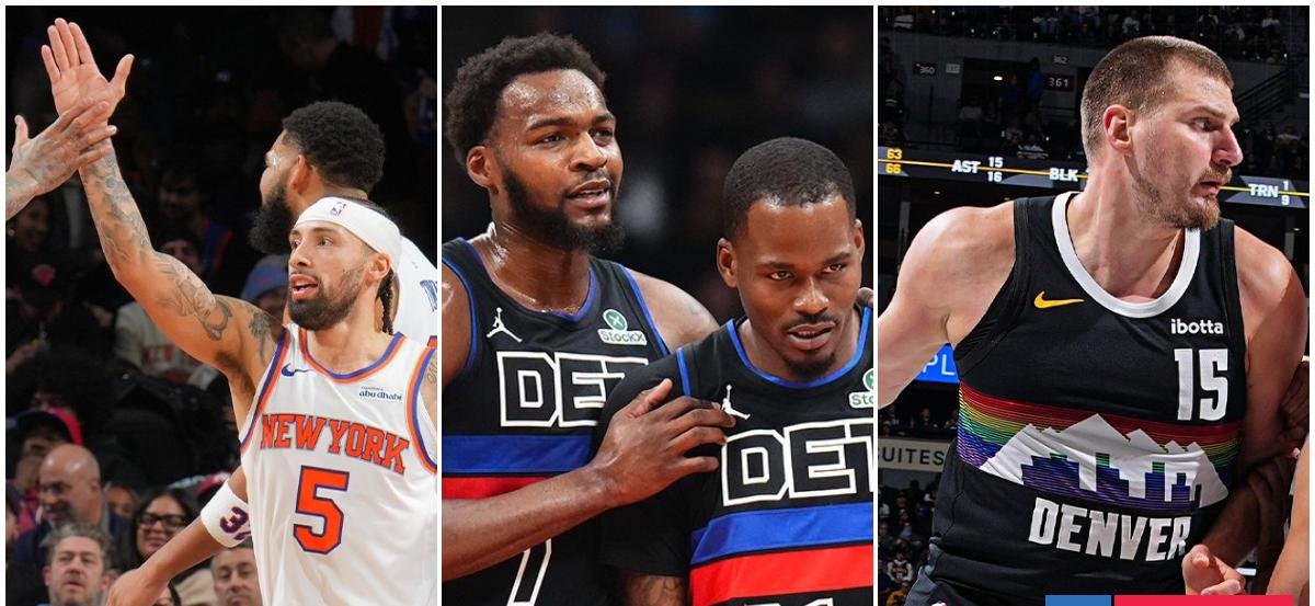 Knicks humillaron a Sixers y Pistons extienden racha ganadora en NBA: Jokic se dio festín ante Memphis