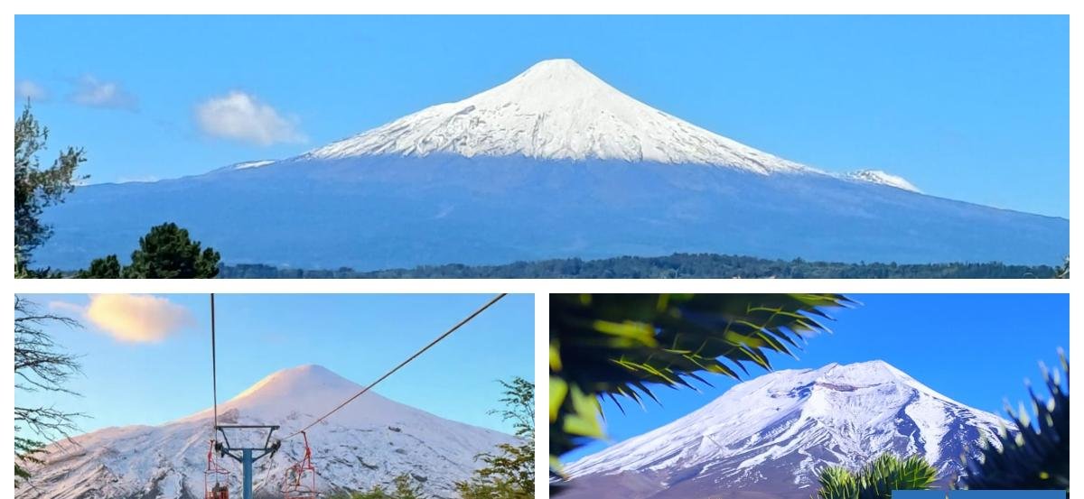Inusual caída de nieve en pleno verano cubre de blanco volcanes de La Araucanía