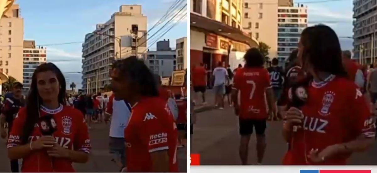 Reportera es acosada en vivo mientras cubría duelo de Huracán en Liga Argentina: hincha identificado