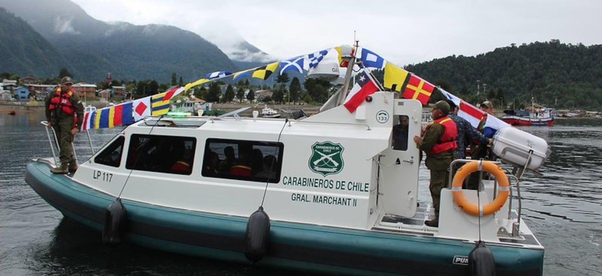 Patrullaje en Puerto Cisnes: autoridades dan inicio al servicio de lancha policial General Marchant II de Carabineros