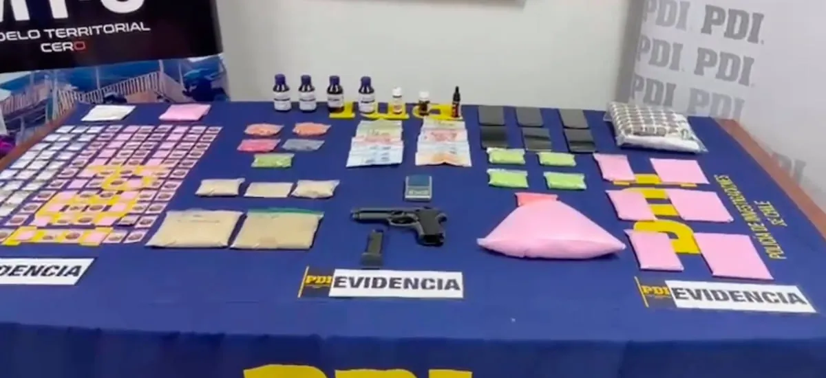 Prisión preventiva para ocho imputados por venta de drogas en Santiago: portaban más de 2,5 kg de ketamina y éxtasis