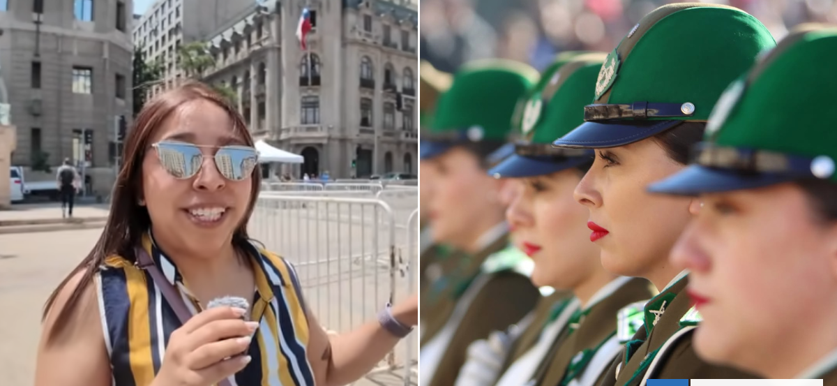"Todas utilizan el mismo": Turista mexicana sorprendida por el carácter y maquillaje de carabineras