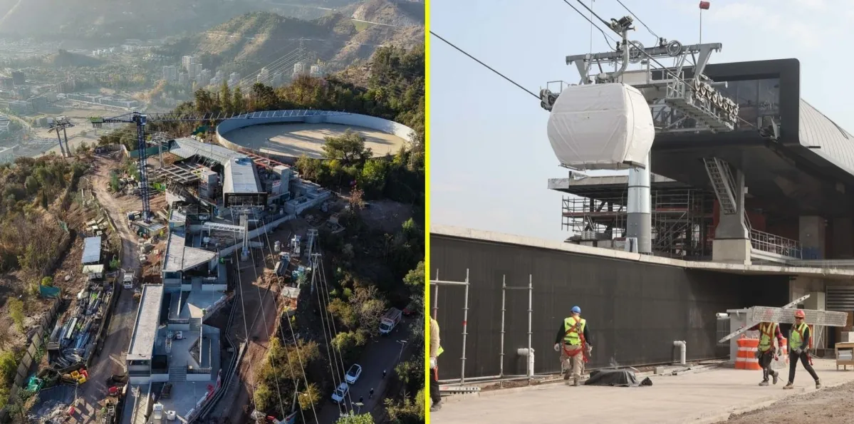 Inicia instalación de 121 cabinas del Teleférico Bicentenario: Conectará Providencia y Huechuraba en 13 minutos