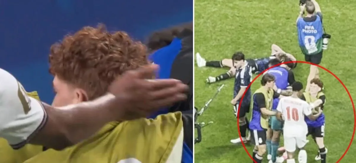 Se enojó y lo palmeteó: Video muestra origen del comentado charchazo de Bellingham a jugador argentino
