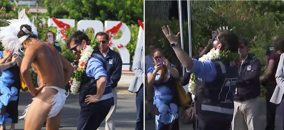 No se negó y le puso empeño: Presidente Boric sorprende sumándose a tradicional danza en Rapa Nui