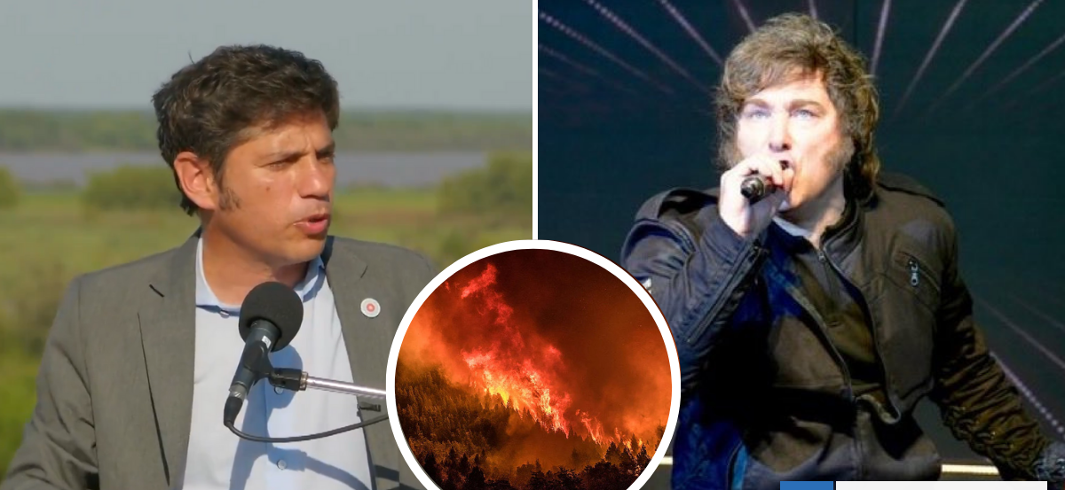 Gobernador de Buenos Aires acusa a Milei de "abandonar la Patagonia" durante incendios en Argentina