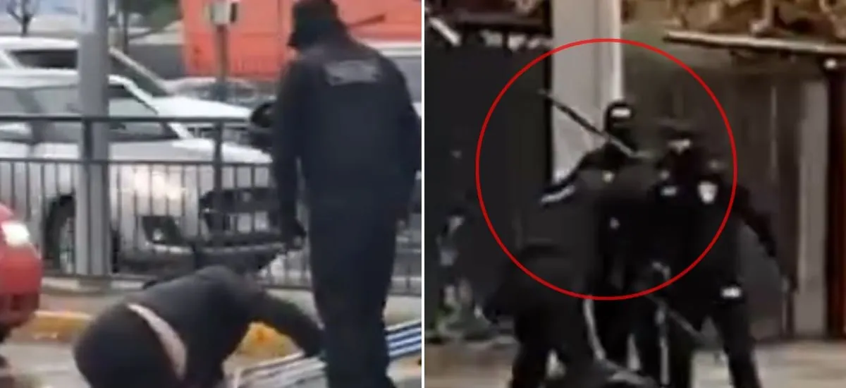 Fuertes imágenes desataron indignación: brutal golpiza callejera terminó con despido de guardias municipales en Puente Alto