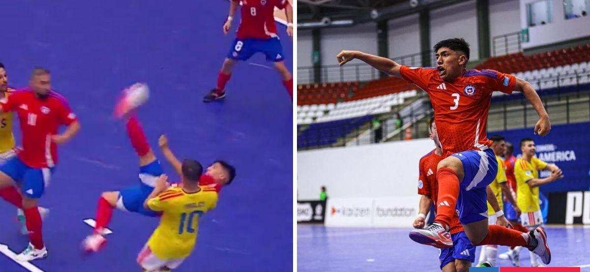 Con uno menos y golazo de chilena: La Roja amargó a Colombia y la eliminó en Copa América de Futsal