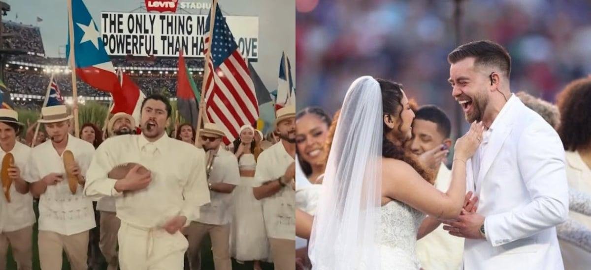 Fue real: revelan que boda en show de Bad Bunny en el Super Bowl fue de verdad
