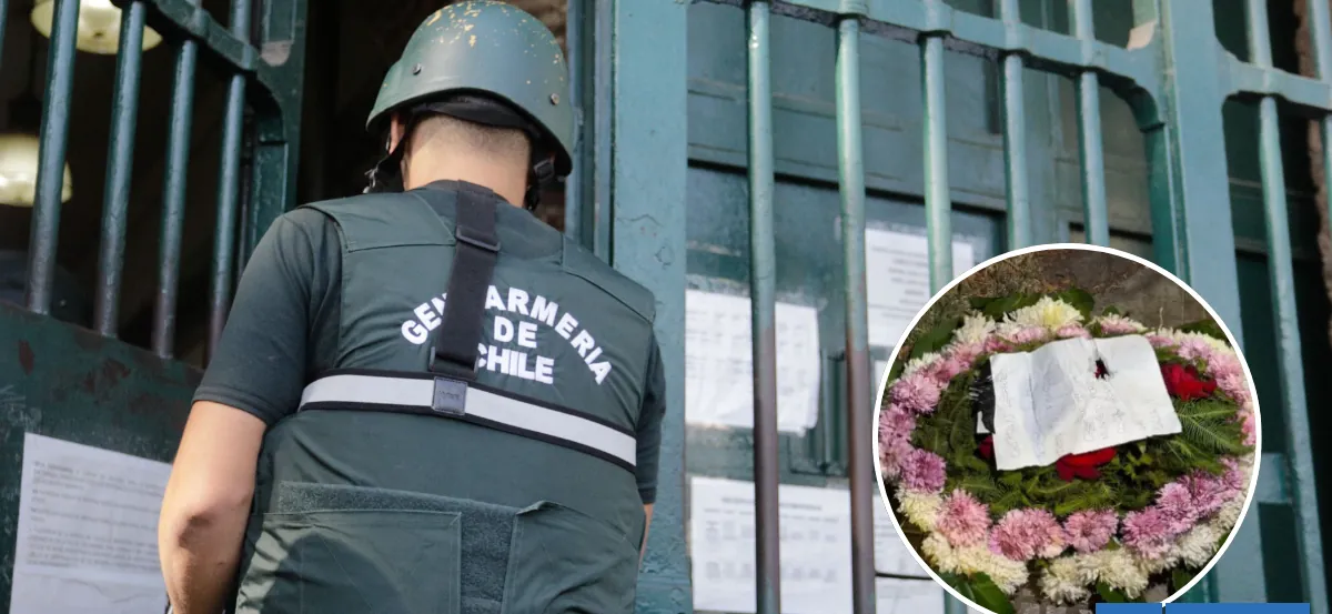 Cae sujeto tras amenazas con corona de flores a gendarmes en Ex Penitenciaría y cárcel de San Joaquín