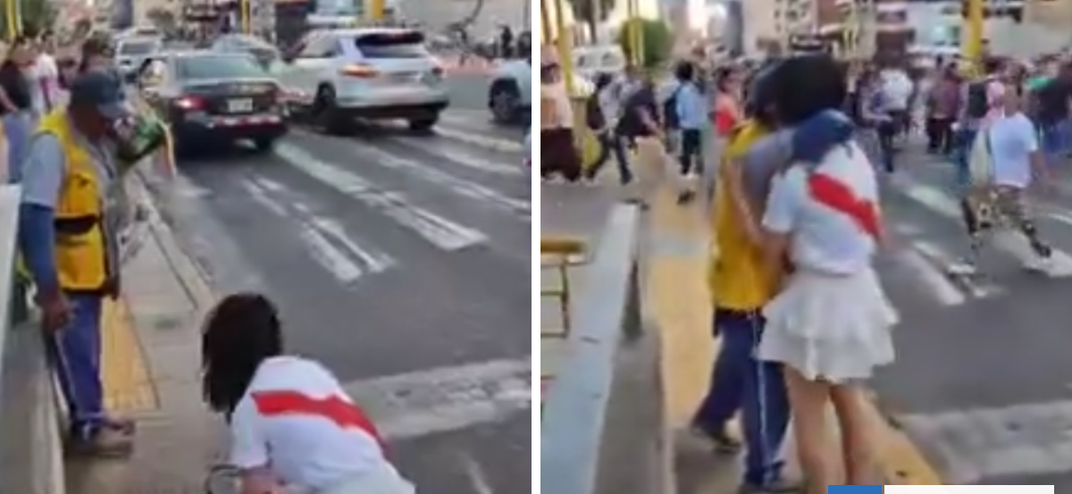 VIDEO | Influencer japonesa se arrodilla y pide perdón a vendedor ambulante peruano tras insultarlo