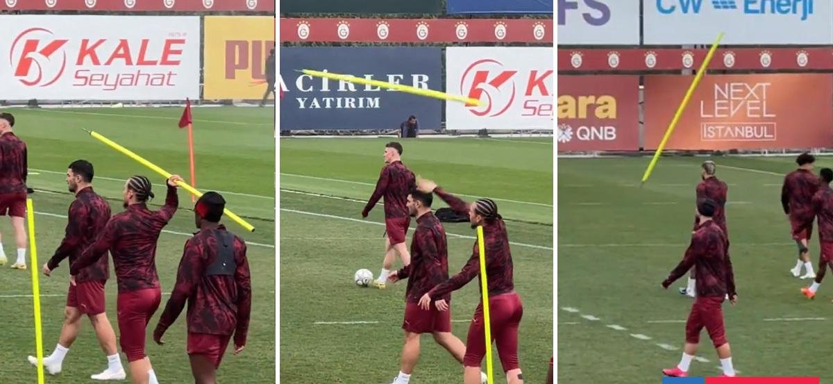 Una pólemica broma: Sané lanza bastón de slalon sobre la cabeza de compañero en entrenamiento